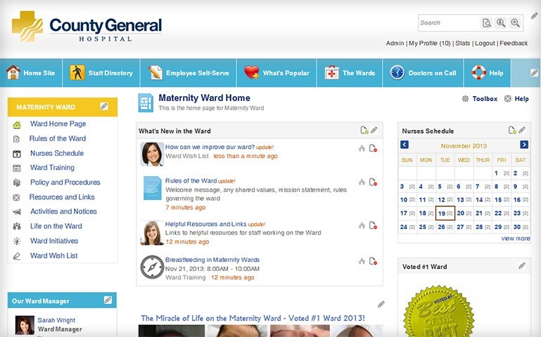 Healthcare System Intranet Redesign Project